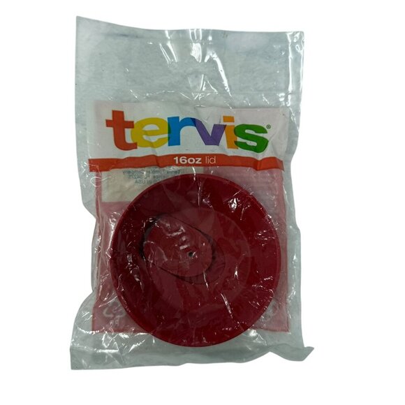 Tervis 16oz Red Replacement Lid Spill Proof Drink ware Top Dishwasher Safe - Picture 1 of 3